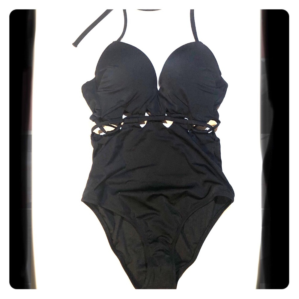 Shade & Shore One Piece Black Womens 32 A